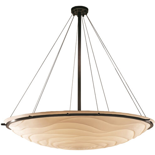 Porcelina LED 63 inch Dark Bronze Pendant Ceiling Light in 9000 Lm LED, Bowl