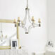 Chapman & Myers Crystal Cube 6 Light 34.5 inch Polished Nickel Chandelier Ceiling Light in Natural Paper, Large