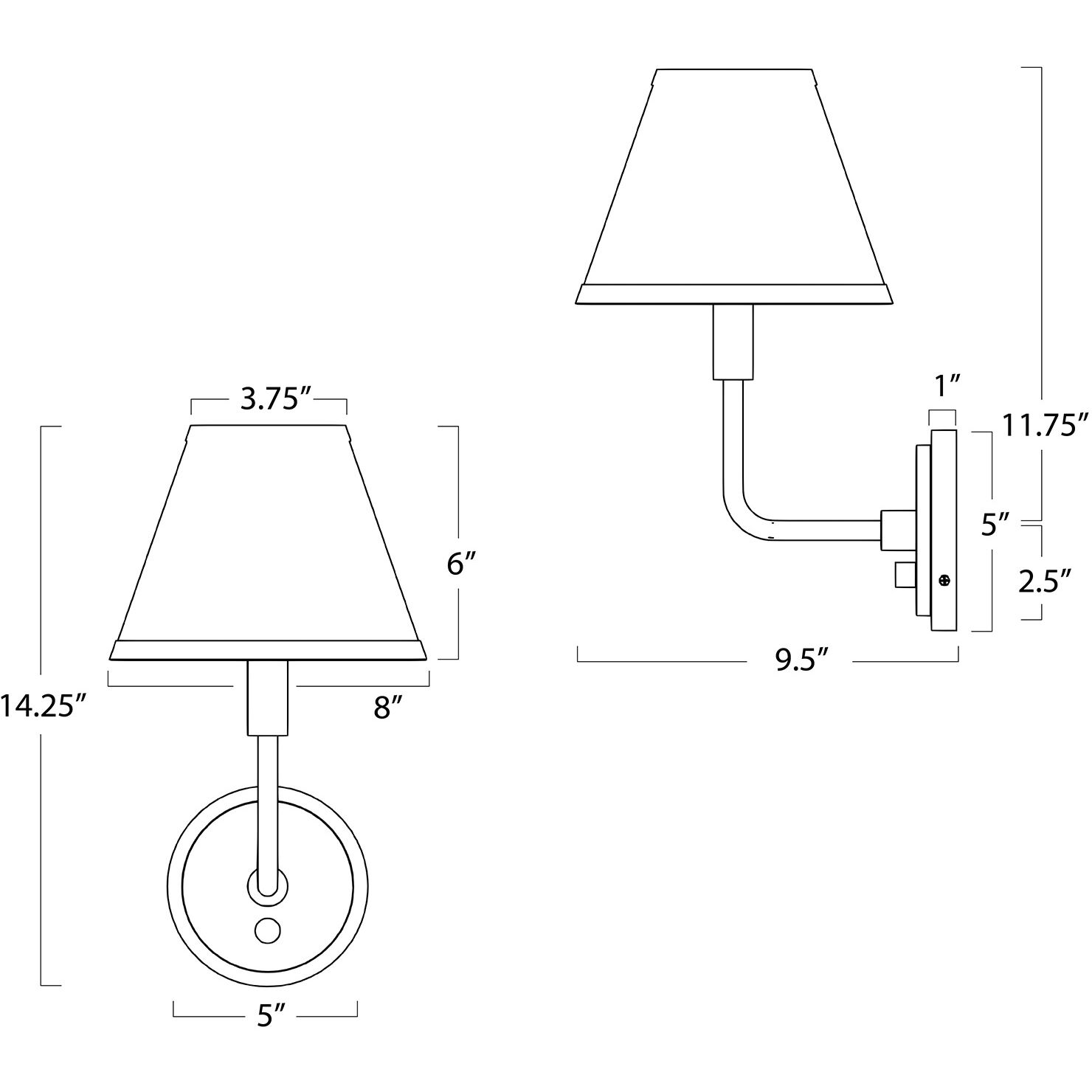 Polly 1 Light 8 inch Blackened Brass Sconce Wall Light in Rattan Shade