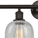 Edison Belfast 4 Light 33 inch Oil Rubbed Bronze Bath Vanity Light Wall Light in Clear Crackle Glass