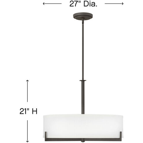 Hayes LED 27 inch Oil Rubbed Bronze Indoor Chandelier Ceiling Light