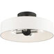 Venlo 4 Light 14 inch Black with Brushed Nickel Accents Semi Flush Ceiling Light