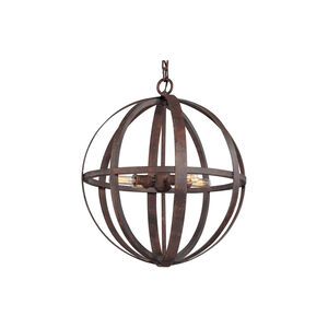 Vale 4 Light 19 inch Weathered Iron Chandelier Ceiling Light