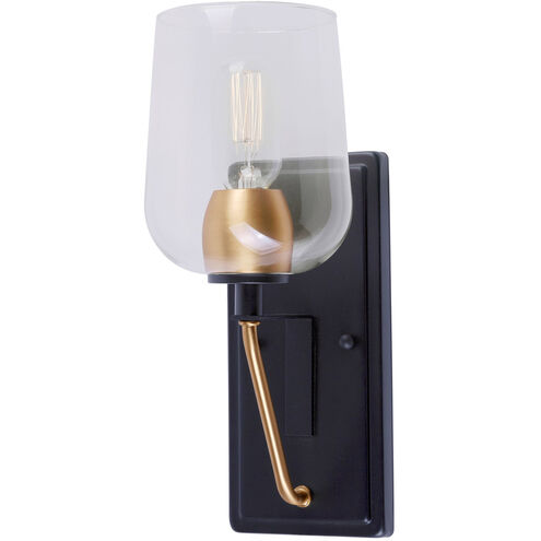 Palmer 1 Light 5 inch Black and Soft Gold Sconce Wall Light 