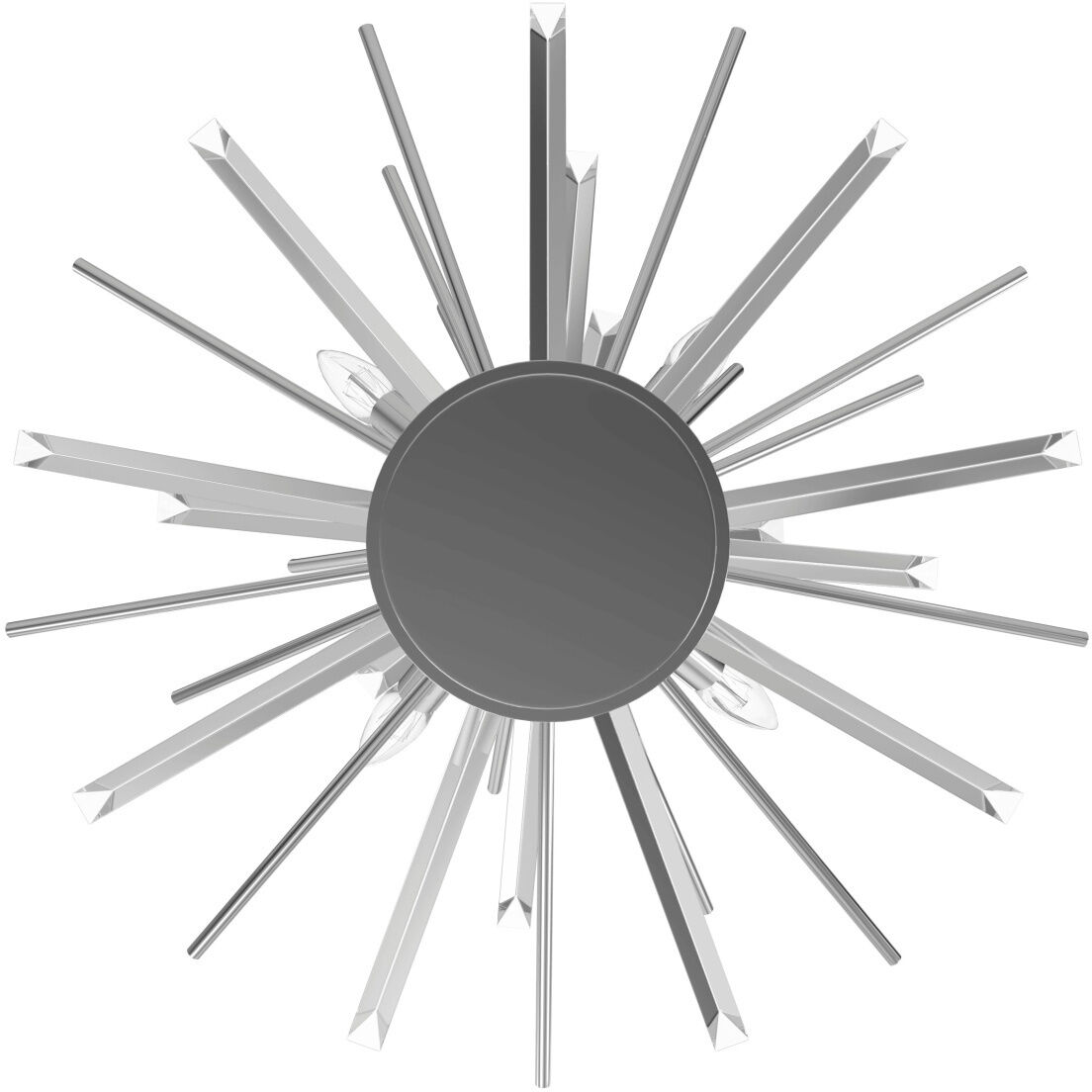 Palisades Ave. 4 Light 24 inch Chrome with Clear Glass Flush Mount Ceiling Light