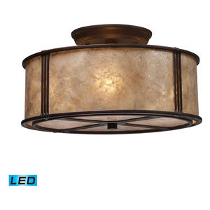 Rishley LED 13 inch Aged Bronze Semi Flush Mount Ceiling Light