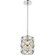 Eternity 1 Light 9 inch Chrome Pendant Ceiling Light