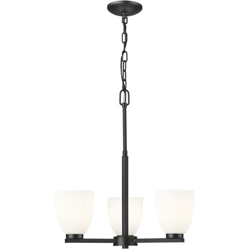 Naya 3 Light 19.25 inch Matte Black Chandelier Ceiling Light