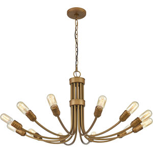 Conway 12 Light 31 inch Painted Aged Brass Chandelier Ceiling Light