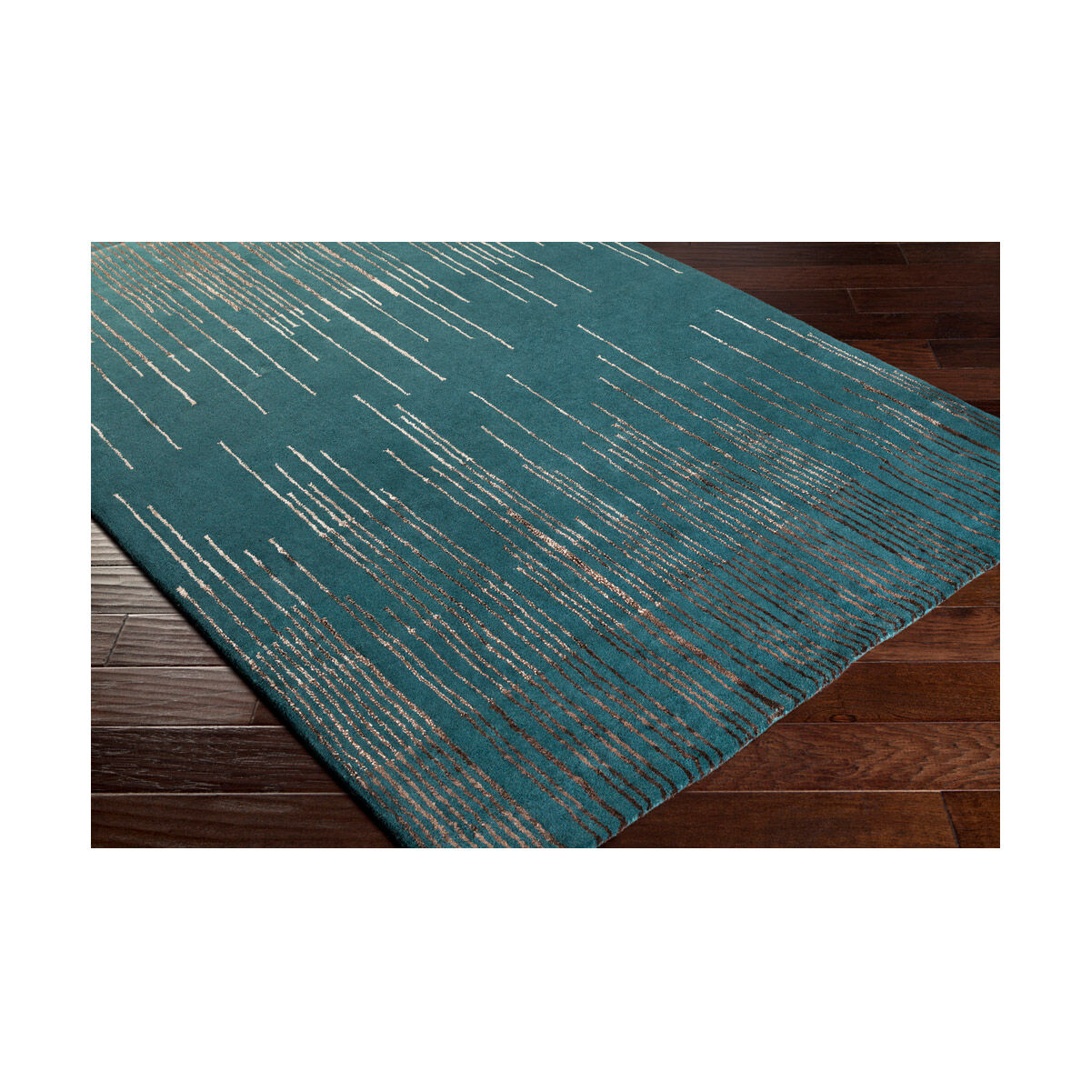 Naya 96 X 60 inch Emerald/Camel/Dark Brown Rugs, Wool
