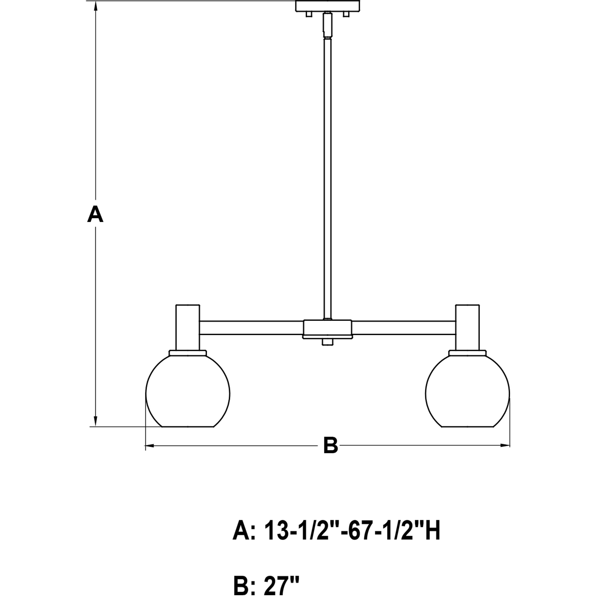 Marshall LED 27 inch Matte Black Chandelier Ceiling Light