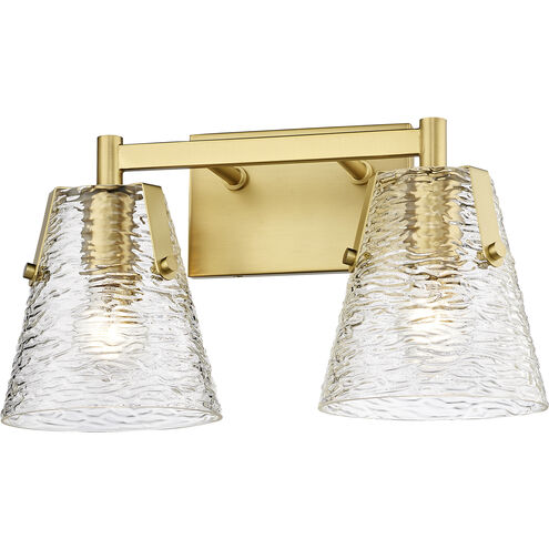 Analia 2 Light 16.5 inch Modern Gold Vanity Wall Light