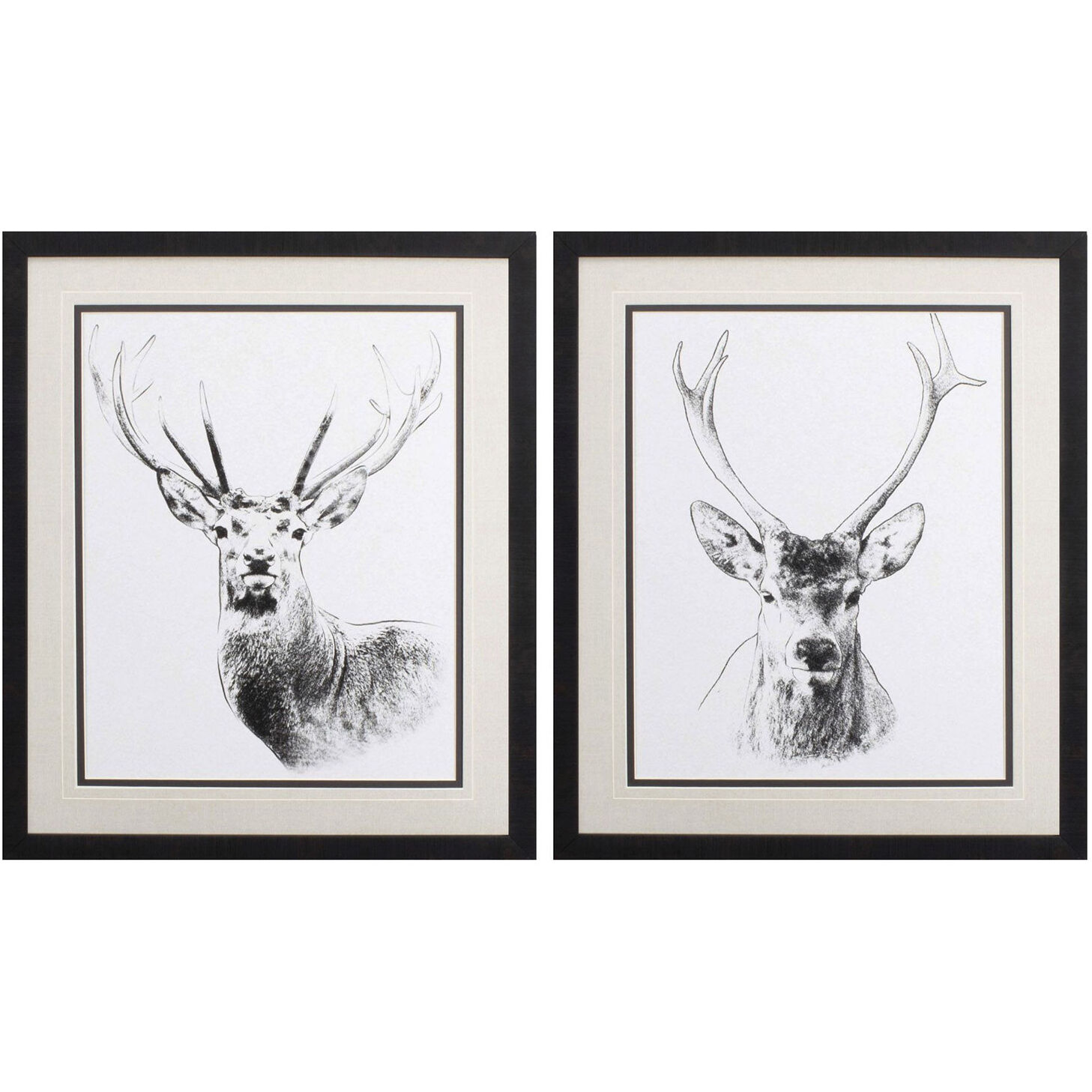 Animals Black and White Framed Art, Propac