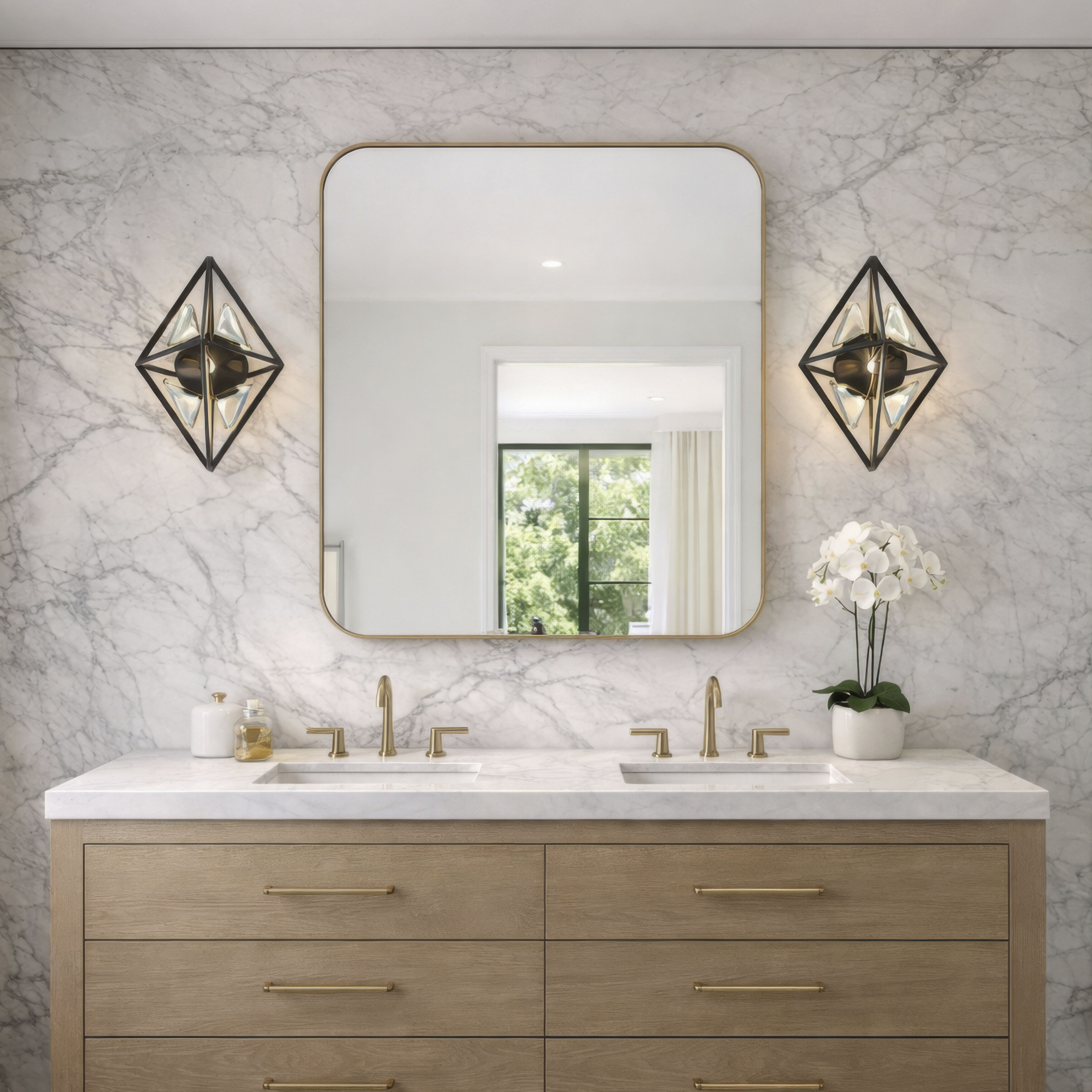 Marcia 1 Light 10.5 inch Matte Black and French Gold Wall Sconce Wall Light