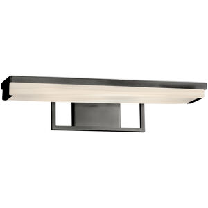Porcelina LED 20 inch Matte Black Linear Wall/Bath Wall Light, Rectangle