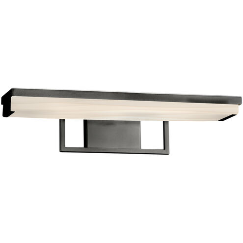 Porcelina LED 20 inch Matte Black Linear Wall/Bath Wall Light, Rectangle