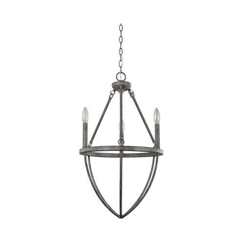 Harlow 3 Light 15 inch Ash Chandelier Ceiling Light