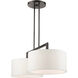 Meridian 2 Light 35 inch Black Chrome Linear Chandelier Ceiling Light