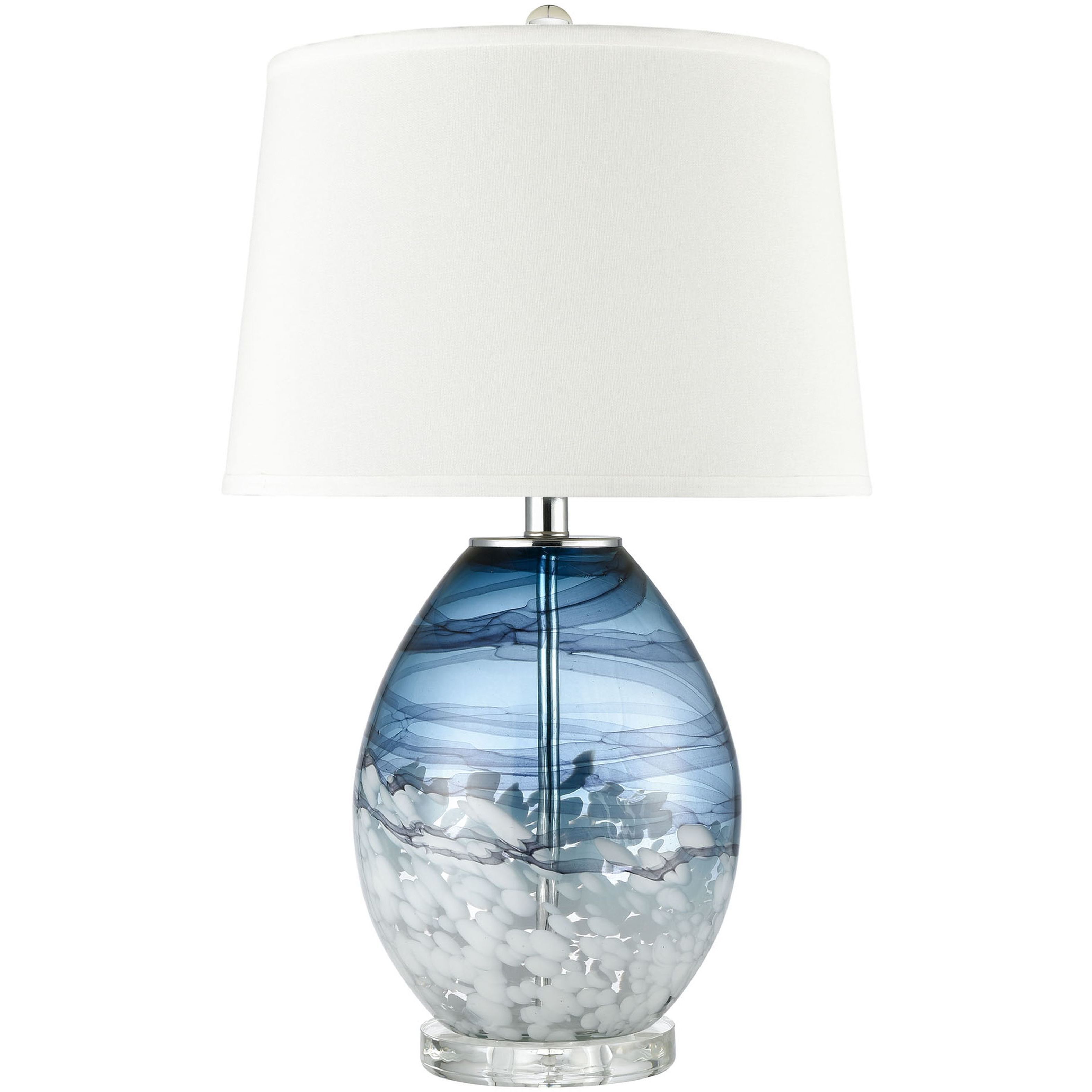 Loch Seaforth 25 inch 150 watt Blue Table Lamp Portable Light