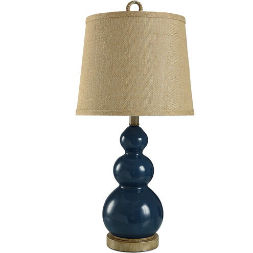Signature 26.5 inch 60 watt Blue and Taupe Table Lamp Portable Light