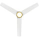 Mocha 54 inch Soft Brass Matte White with Matte White Blades Downrod Ceiling Fans, Smart Fan