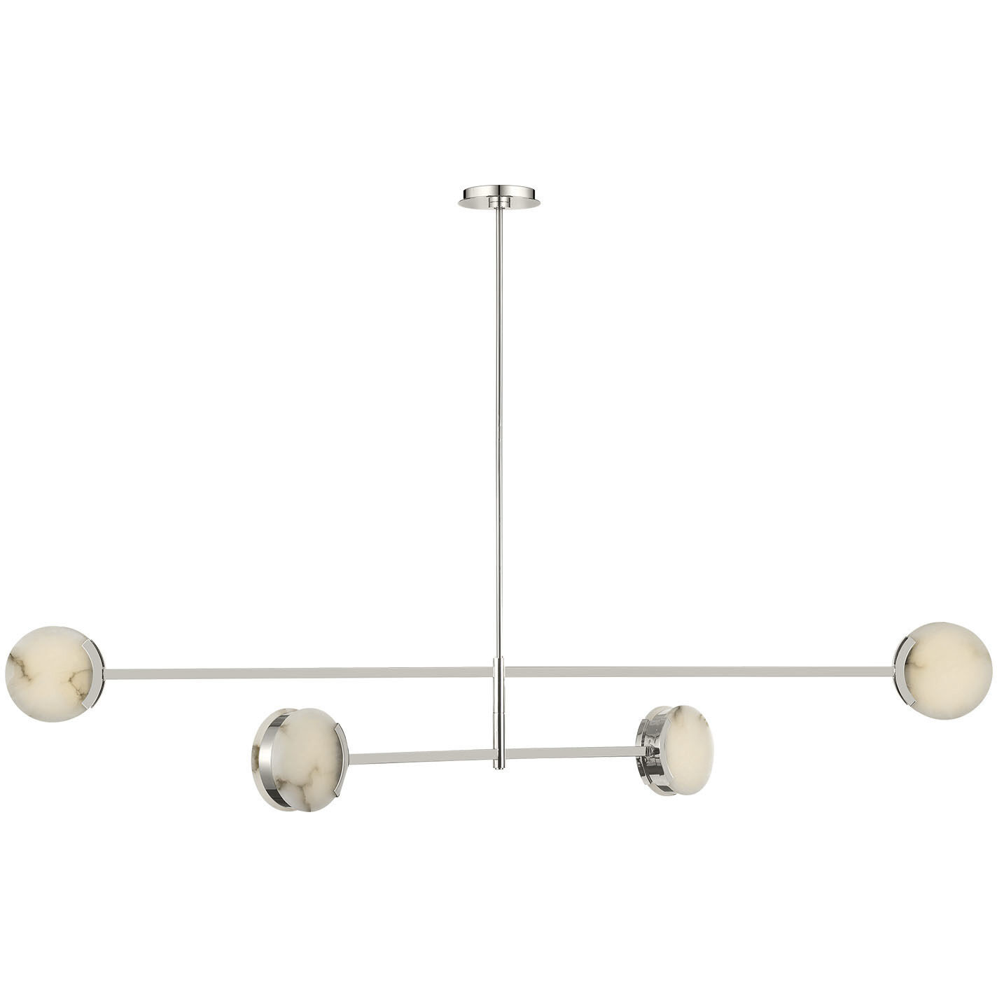 Kelly Wearstler Melange LED 72 inch Polished Nickel Multi-Positional Chandelier Ceiling Light