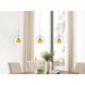 Double Glass LED 6 inch Frosted Yellow Mini Pendant Ceiling Light in Amber Frost, Clear