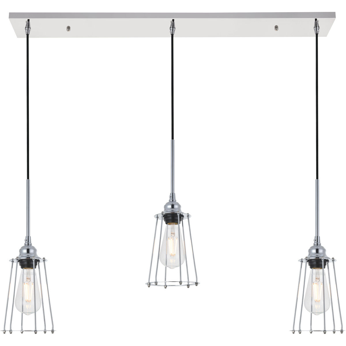 Auspice 3 Light 38 inch Chrome Pendant Ceiling Light