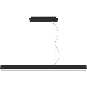Knox LED 45.2 inch Black Linear Suspension Ceiling Light, Integrated LED