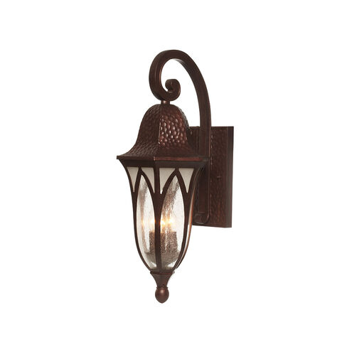 Berkshire 3 Light 23 inch Burnished Antique Copper Outdoor Wall Lantern