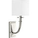Corky 1 Light 5.63 inch Polished Nickel Wall Sconce Wall Light, Design Series