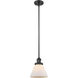 Franklin Restoration Cone 1 Light 8 inch Matte Black Mini Pendant Ceiling Light in Incandescent, Matte White, Franklin Restoration