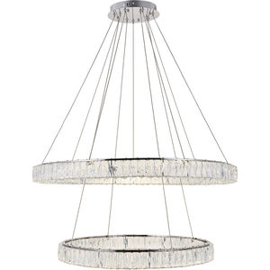 Monroe LED 42 inch Chrome Chandelier Ceiling Light