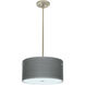 Tamburo 16v2 LED Satin Nickel Stem Pendant Ceiling Light