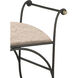 Mabel 24.25 inch Antique Black and Polished Brass Ottoman