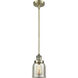 Franklin Restoration Bell 1 Light 5 inch Antique Brass Mini Pendant Ceiling Light in Incandescent, Silver Plated Mercury, Franklin Restoration