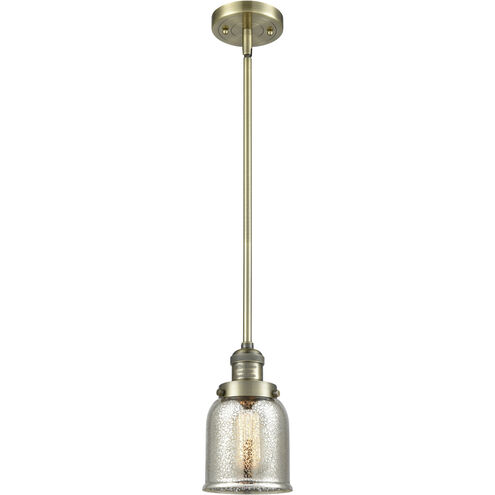 Franklin Restoration Bell 1 Light 5 inch Antique Brass Mini Pendant Ceiling Light in Incandescent, Silver Plated Mercury, Franklin Restoration
