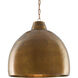 Earthshine 1 Light 22 inch Vintage Brass Pendant Ceiling Light, Large