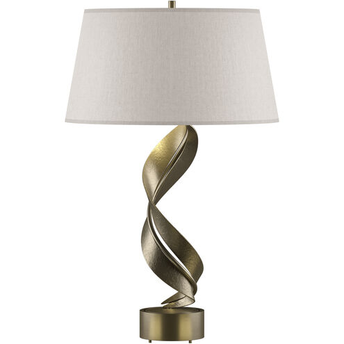 Folio 25.1 inch 100 watt Soft Gold Table Lamp Portable Light in Flax