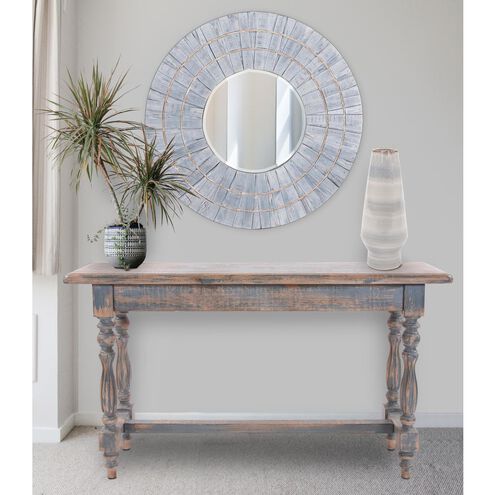 Distressed Farm House 54 inch Blue/Gray/Brown Console Table