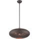 Charlton 3 Light 20 inch Bronze with Antique Brass Accents Pendant Ceiling Light