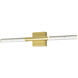 Dragonswatch LED 26 inch Satin Gold Vanity Light Wall Light