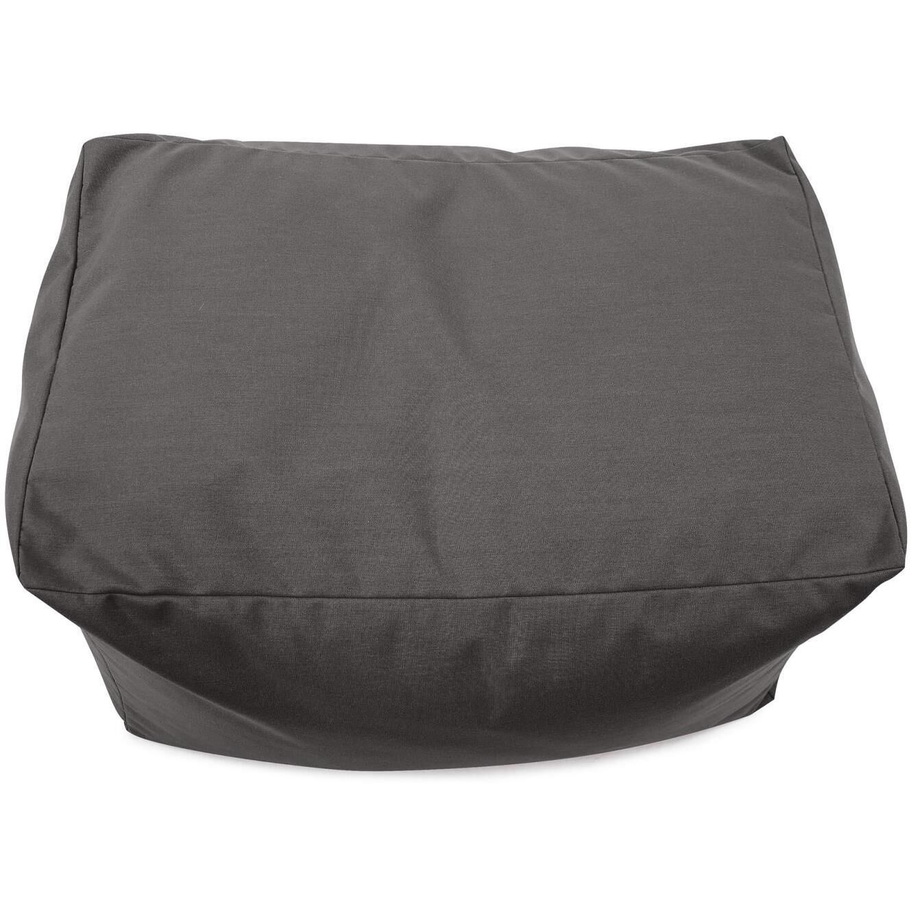Seascape 18.25 inch Charcoal Outdoor Pouf Bench