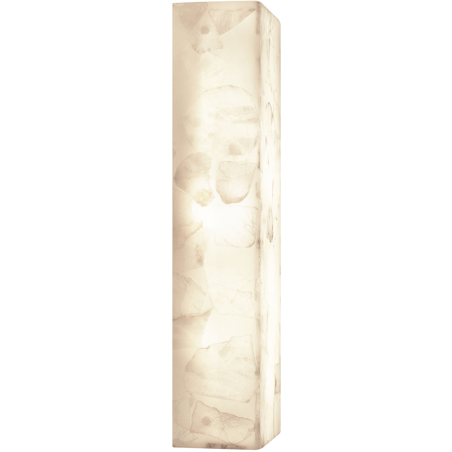 LumenAria Wall Sconce Wall Light in Brushed Brass, Alabaster Rocks