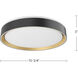 Essex LED 15.75 inch Black/Walnut Flush Mount Ceiling Light in Black and Walnut