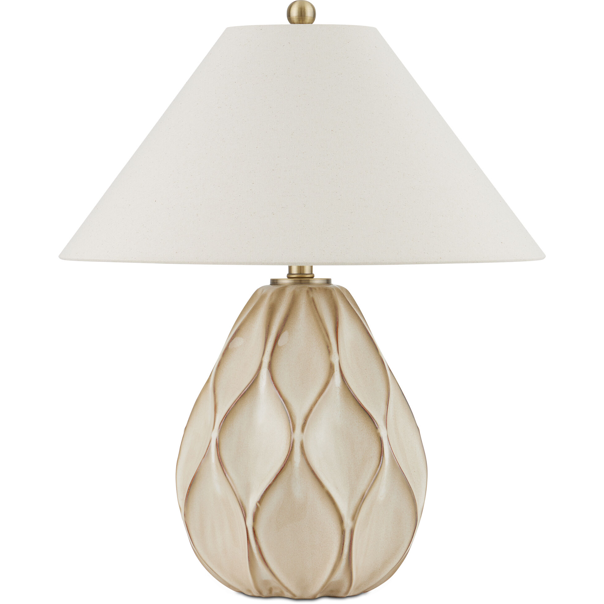 Edgemoor 23.25 inch 60 watt Beige/Dark Brown/Light Antique Brass Table Lamp Portable Light