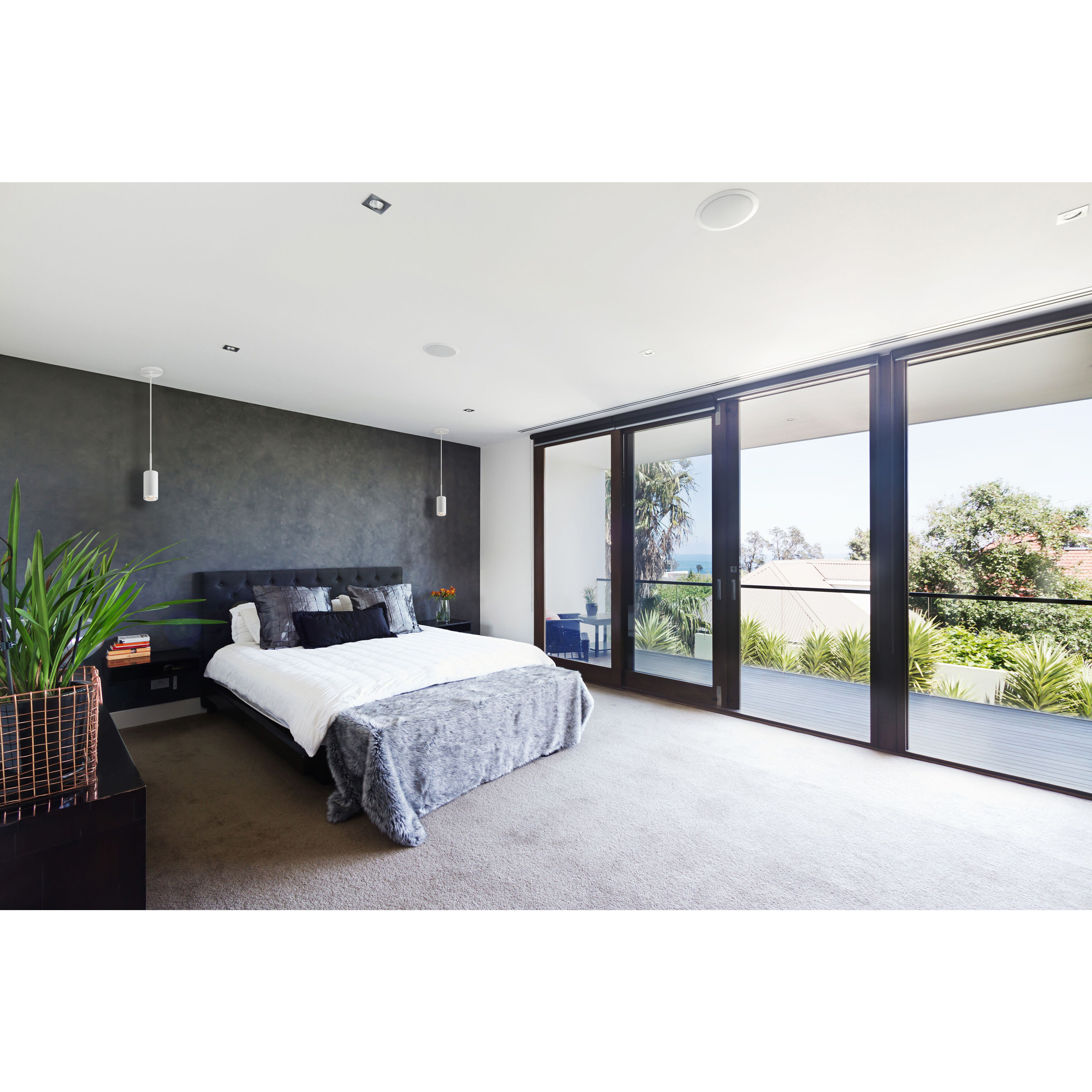 GX15 LED 4 inch White Pendant Ceiling Light