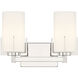 Froselle 2 Light 13.25 inch Polished Nickel Bathroom Vanity Light Wall Light