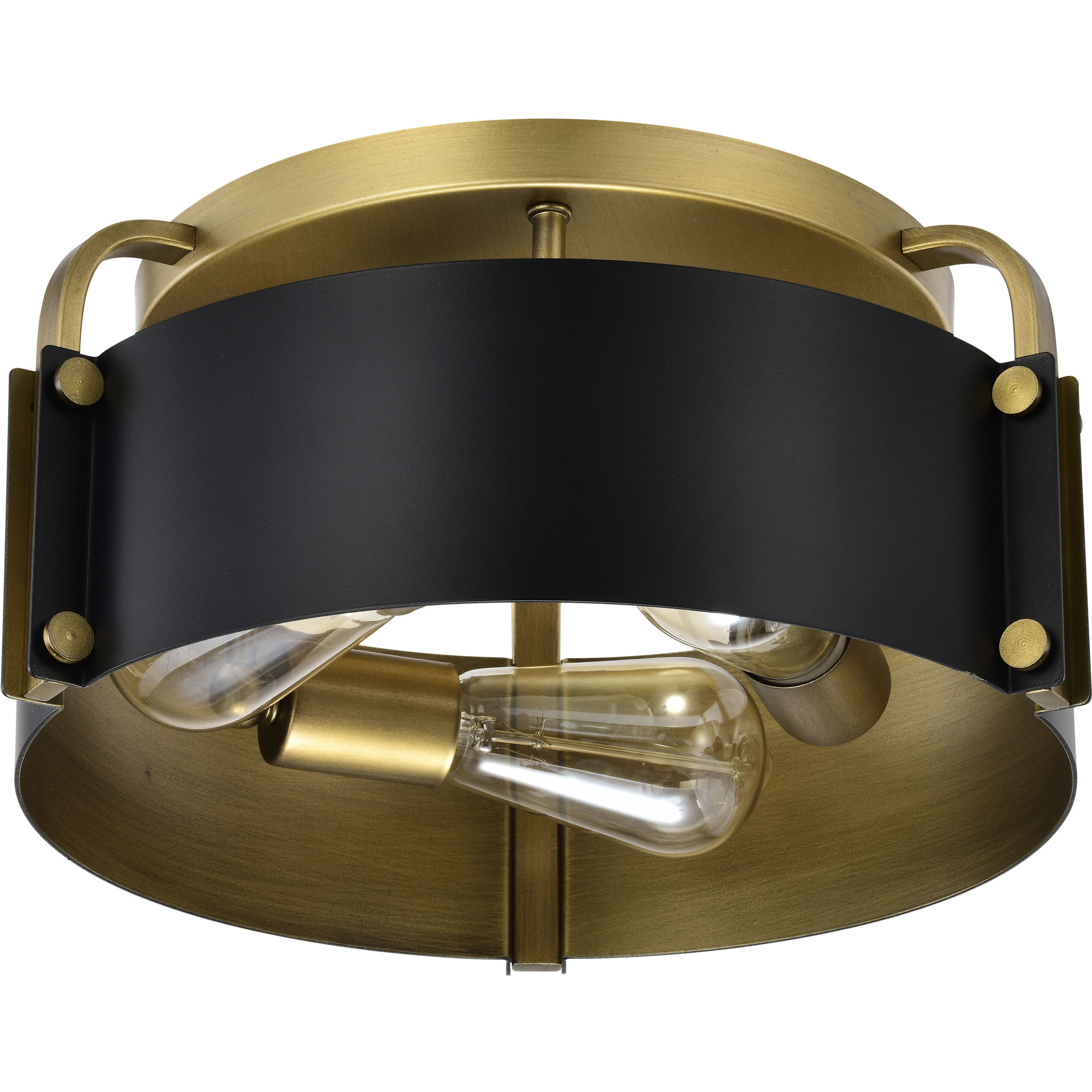 Altos 3 Light 14 inch Matte Black Semi Flush Mount Ceiling Light