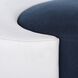Dann Foley 19.3 inch Navy Blue and White Ottoman